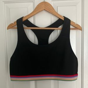 Old Navy rainbow stripe sports bra